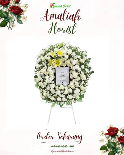 Krans Bunga Duka Cita di Rumah Duka Alam Sutera